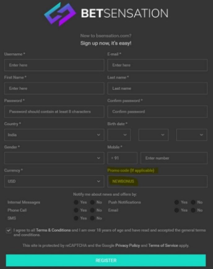 Bet Sensation promo code NEWBONUS Bet Sensation promo code NEWBONUS
