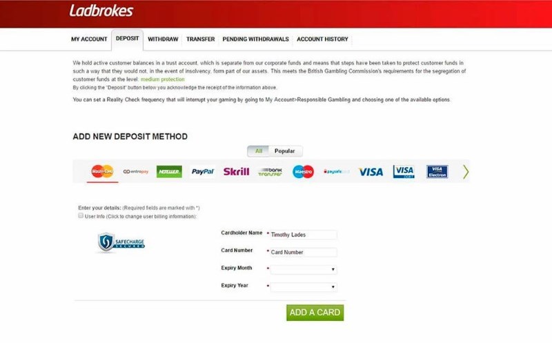 Ladbrokes deposit options Ladbrokes deposit options
