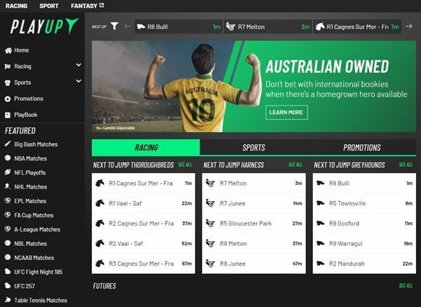 PlayUp Home Page PlayUp Home Page