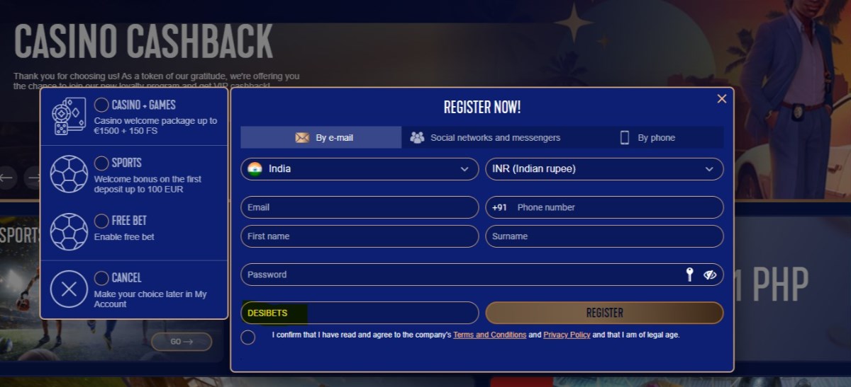 SapphireBet India Promo Code