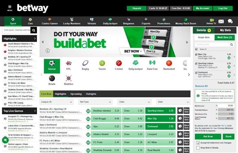 Betway South Africa Betting