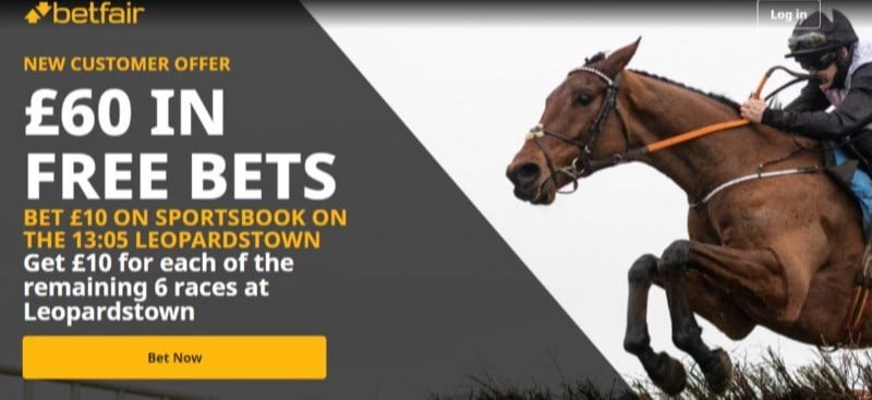 Betfair Offer Dublin Racing Festival Day One Bet 10 Get 60