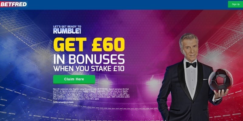 Betfred Bet 10 Get 60 Welcome Offer