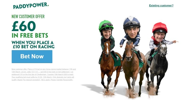 Paddy Power Bet 10 Get 60 March 11 to 13