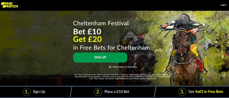 Parimatch Cheltenham Bet 10 Get 20