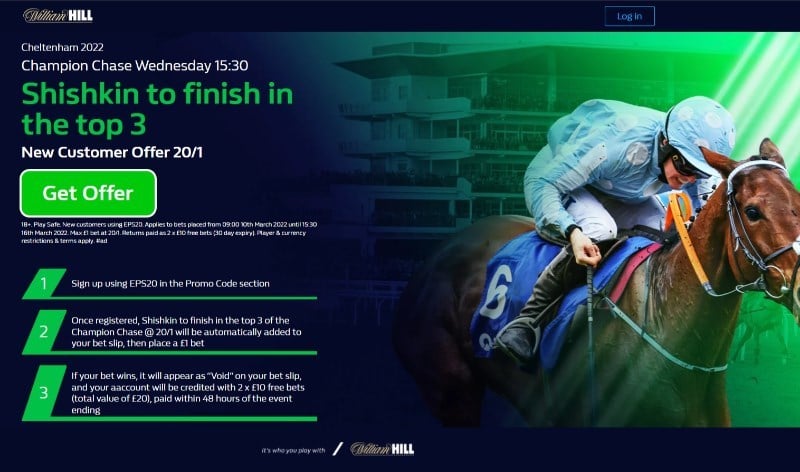 William Hill Shishkin Top 3 Champion Chase