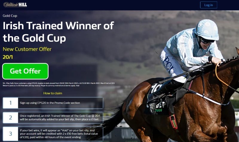 William Hill Gold Cup Offer 20s Any Irish Winner