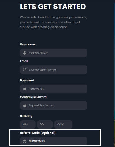Chips.gg Referral Code NEWBONUS Chips.gg Referral Code NEWBONUS