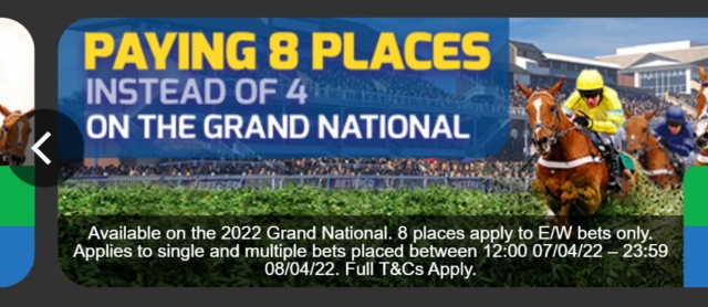 Betfred Grand National Place Boost