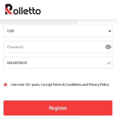 Rolletto referrer code MAXBONUS Rolletto referrer code MAXBONUS