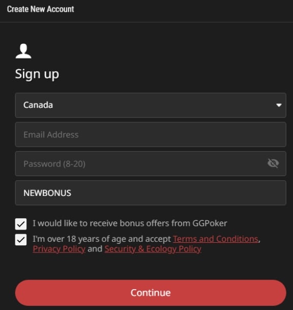 ggpoker bonus code Canada
