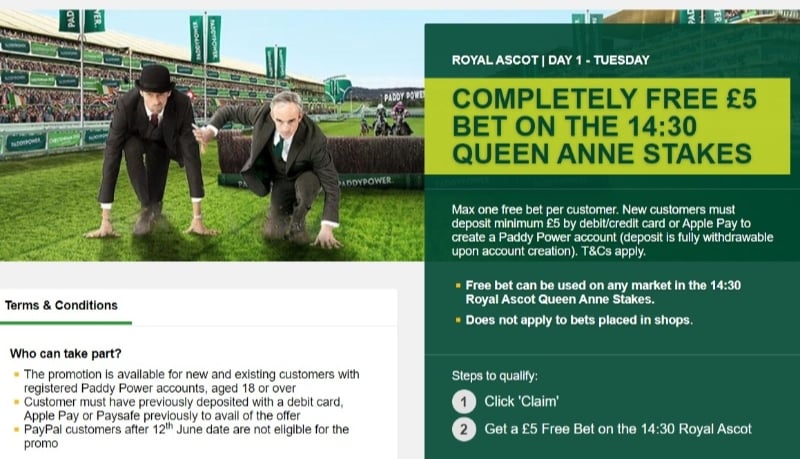 Paddy Power Queen Anne Stakes Free 5 Bet Paddy Power Queen Anne Stakes Free 5 Bet