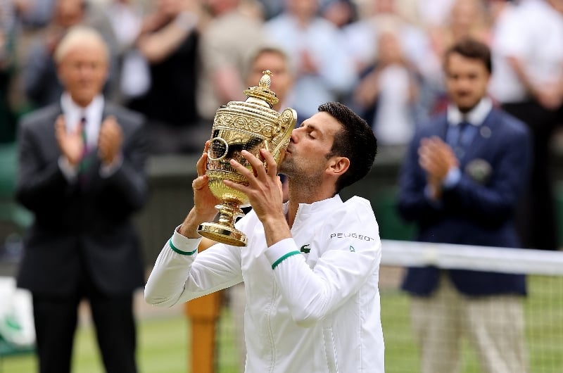 Novak Djokovic of Serbia