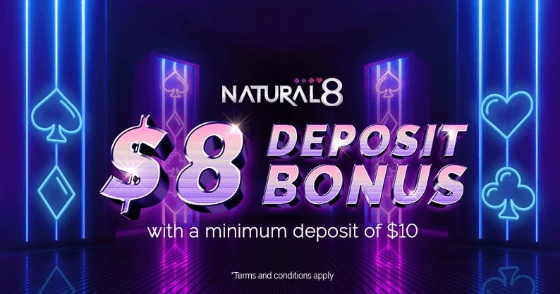 natural8 $8 Instant Deposit Bonus