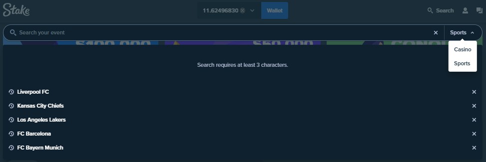 Sportsbook-search