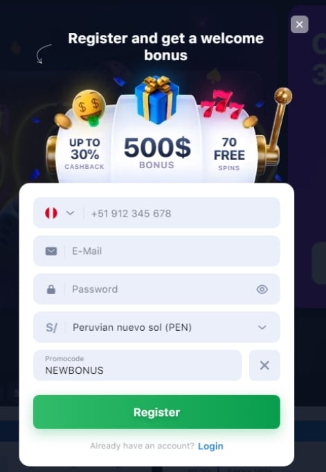 1win Peru promo code BETMORE