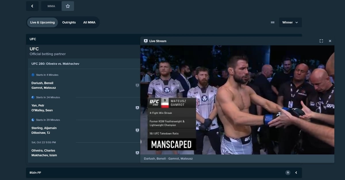 Dimana saya bisa menonton live streaming pertandingan ufc terdekat