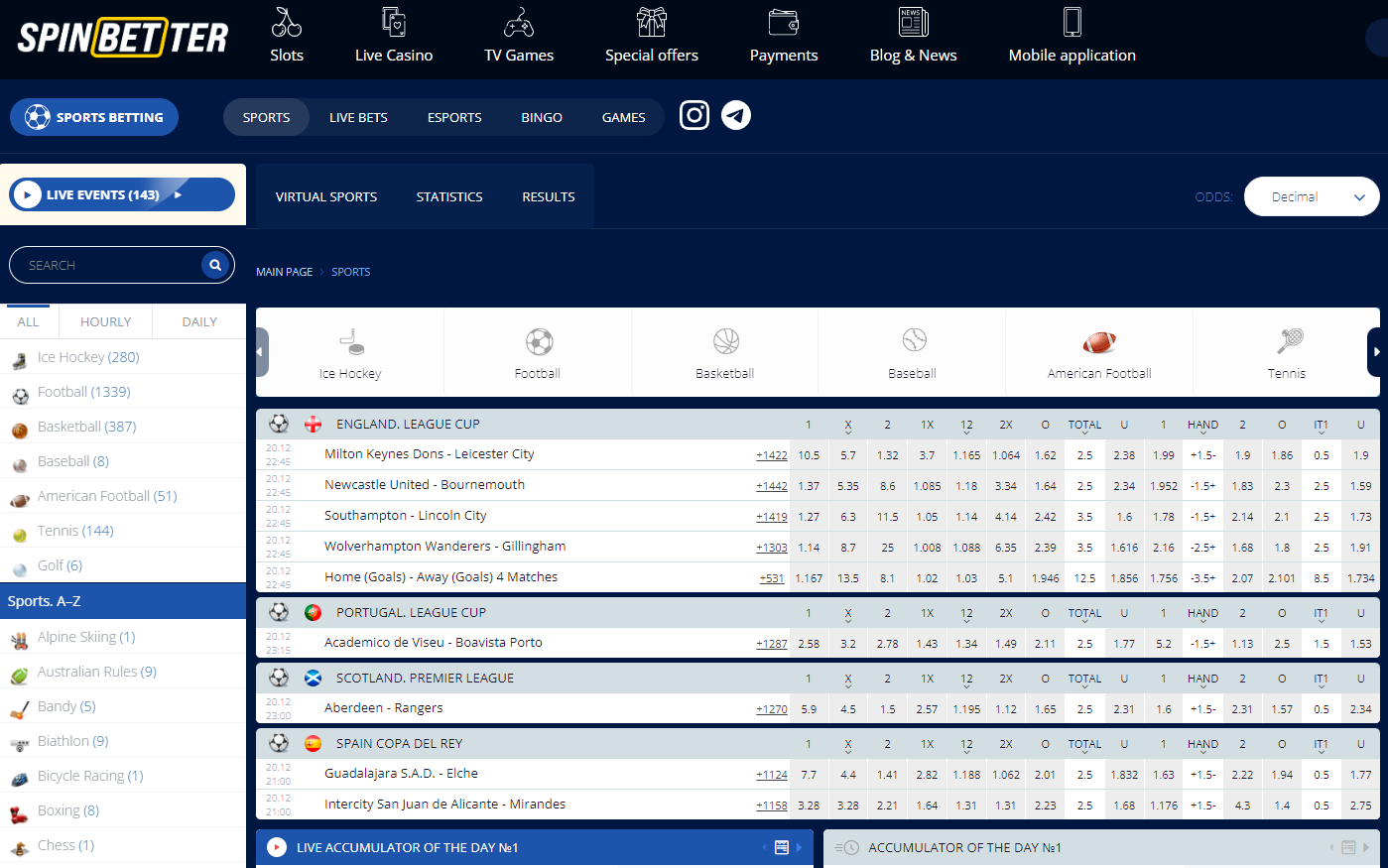 Spinbetter-Sports-Betting