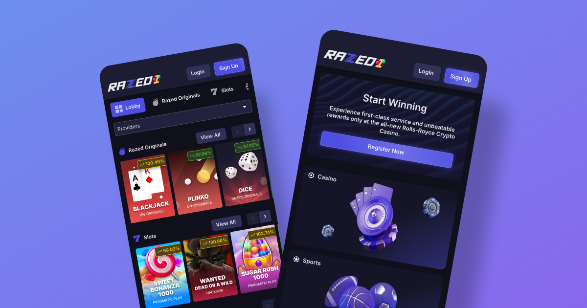 Razed Casino Dashboard Interface