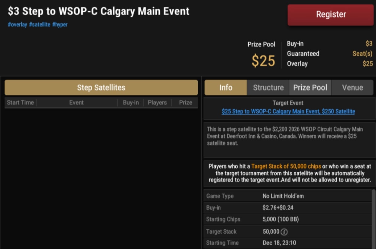WSOP Circuit Calgary Main Event